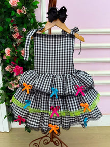 Vestido Banana Club Luxo Arraia do Chamego Mãe e Filha - Leveza e Elegância para Meninas | Bebeloo Kids