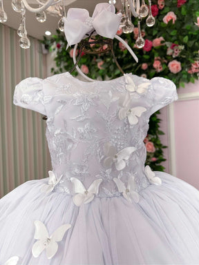 Vestido Juvenil - Midi Vila Lele Sabrina Daminha/Florista + Saiote - Leveza e Elegância para Meninas | Bebeloo Kids