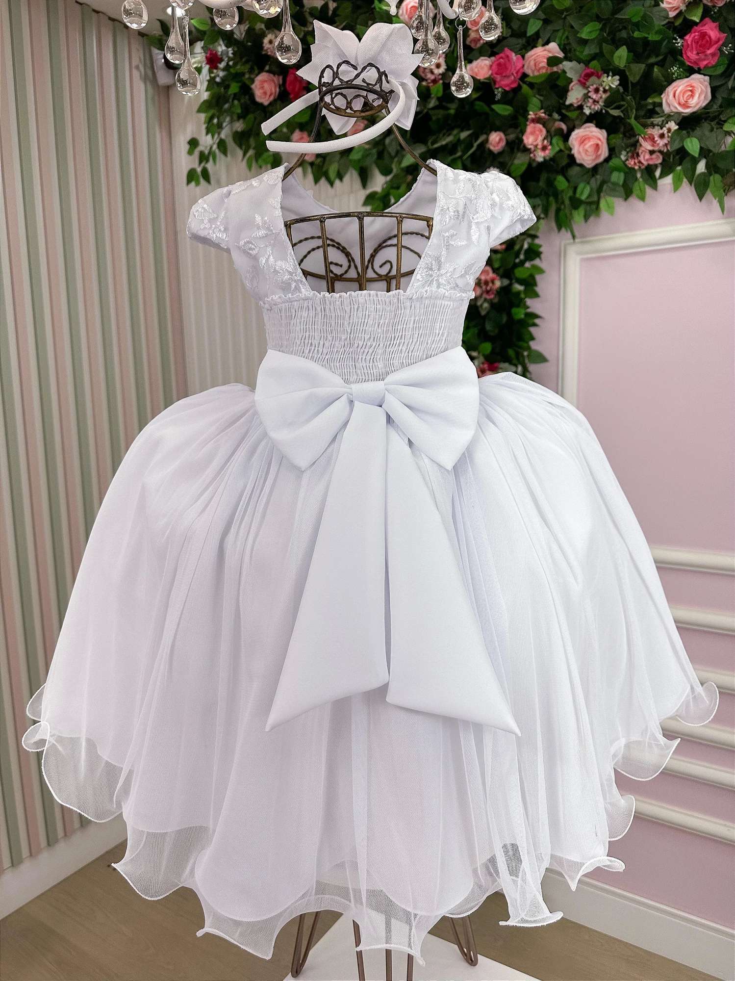 Vestido Juvenil - Midi Vila Lele Sabrina Daminha/Florista - Leveza e Elegância para Meninas | Bebeloo Kids
