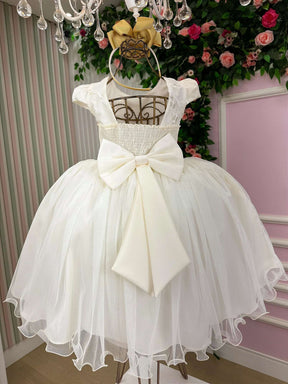 Vestido Juvenil - Midi Vila Lele Sabrina Daminha/Florista + Saiote - Leveza e Elegância para Meninas | Bebeloo Kids