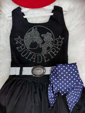 Vestido Blogueirinha Boiadeira do Sertão Preto - Leveza e Elegância para Meninas | Bebeloo Kids