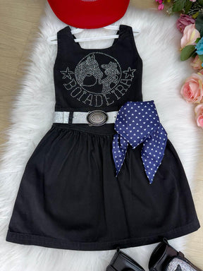 Vestido Blogueirinha Boiadeira do Sertão Preto - Leveza e Elegância para Meninas | Bebeloo Kids