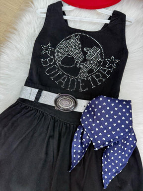 Vestido Blogueirinha Boiadeira do Sertão Preto - Leveza e Elegância para Meninas | Bebeloo Kids