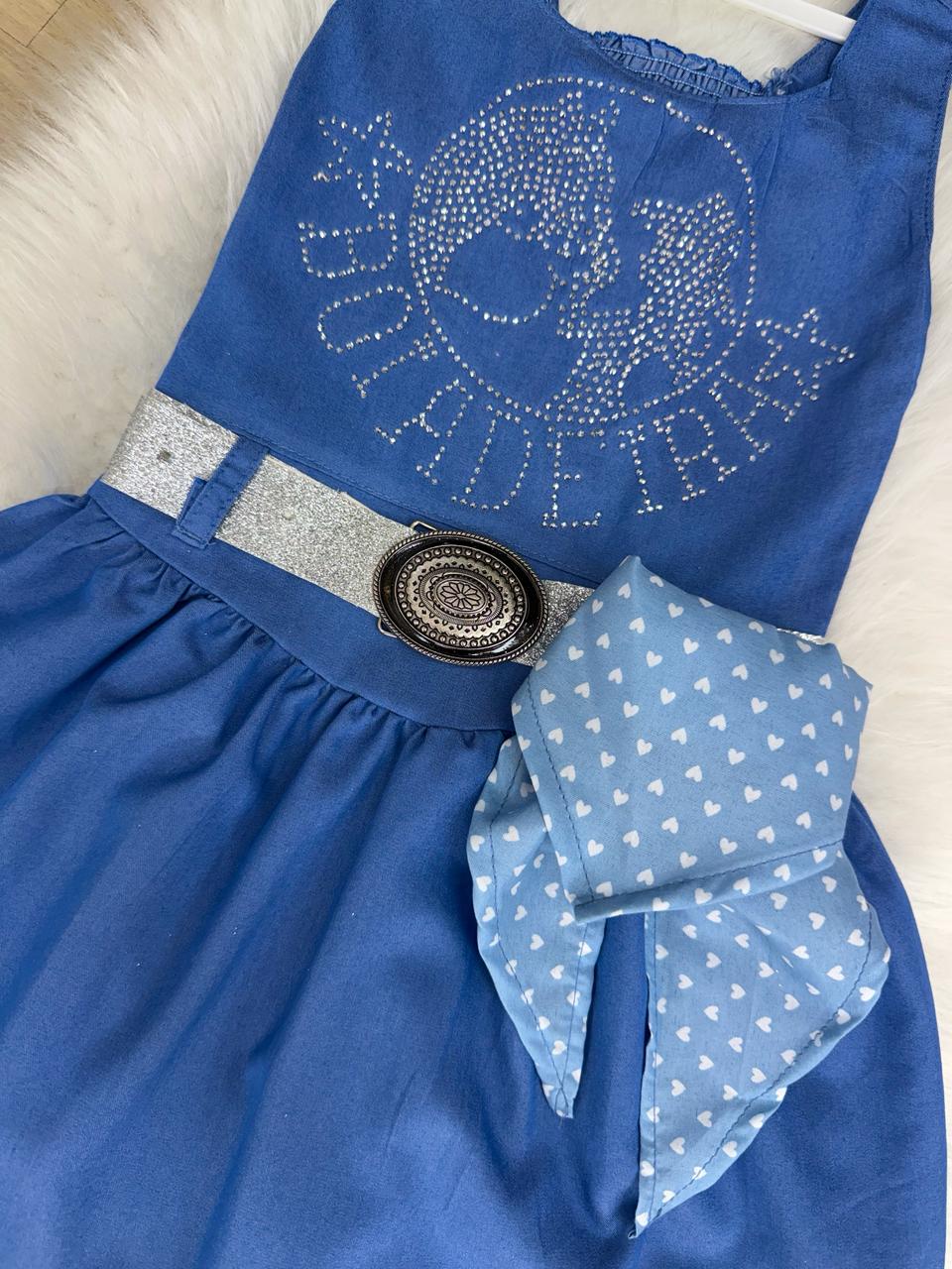 Vestido Blogueirinha Boiadeira do Sertão Jeans - Leveza e Elegância para Meninas | Bebeloo Kids