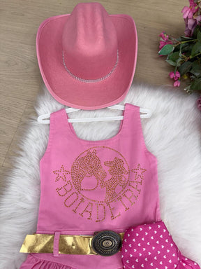 Vestido Blogueirinha Boiadeira do Sertão Rosa - Leveza e Elegância para Meninas | Bebeloo Kids