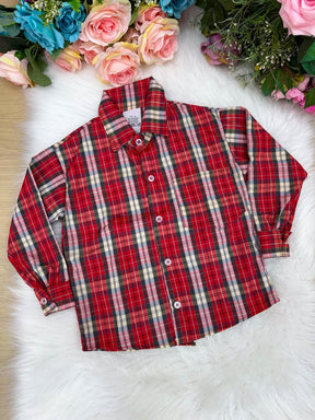Camisa Xadrez Junina Juarez - Elegância e Conforto para os Pequenos | Bebeloo Kids