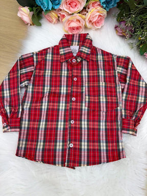 Camisa Xadrez Junina Juarez - Elegância e Conforto para os Pequenos | Bebeloo Kids