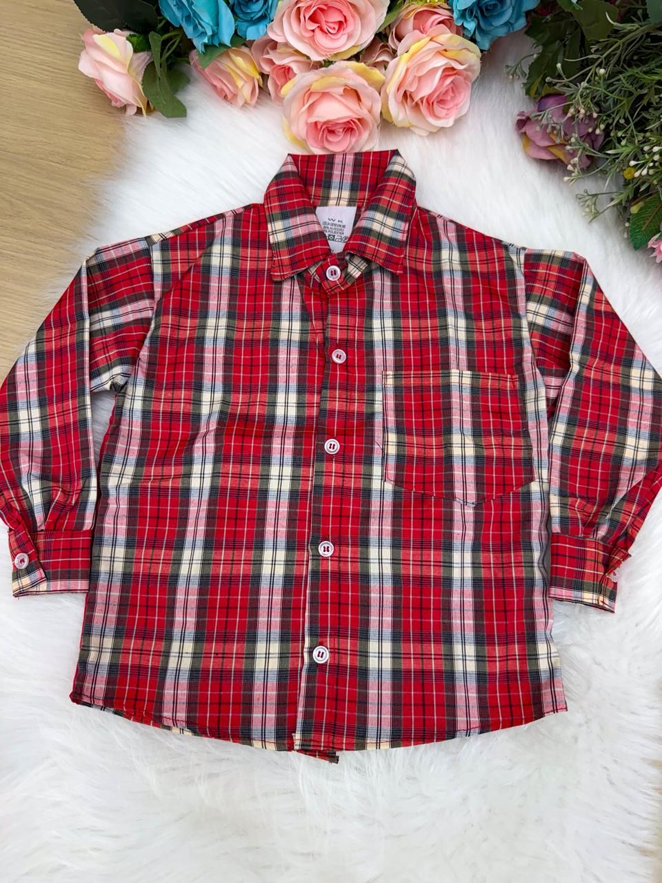 Camisa Xadrez Junina Juarez - Elegância e Conforto para os Pequenos | Bebeloo Kids