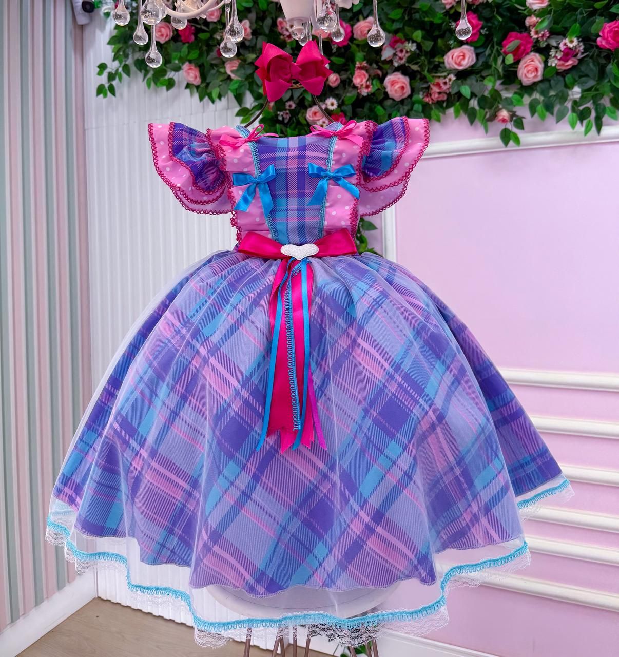 Vestido Marie Junino Quermesse do Interior Lilas - Leveza e Elegância para Meninas | Bebeloo Kids