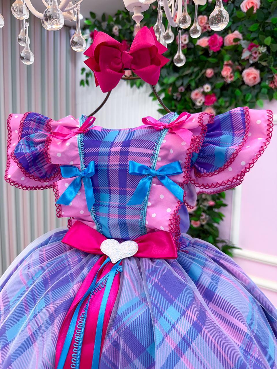 Vestido Marie Junino Quermesse do Interior Lilas - Leveza e Elegância para Meninas | Bebeloo Kids