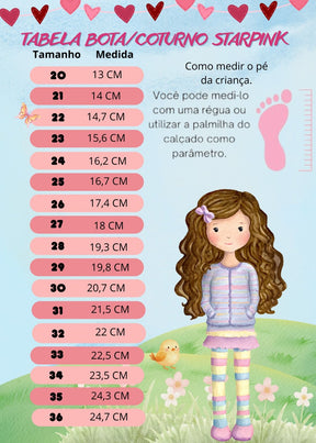 Bota\Coturno StarPink Love Rosa - Qualidade e Cuidado para os Pequenos | Bebeloo Kids