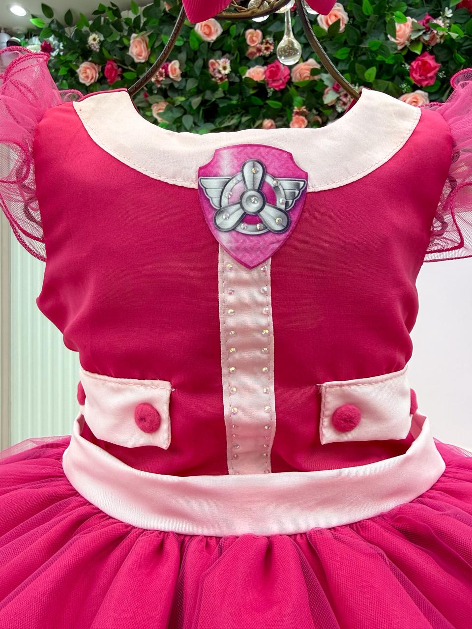 Vestido Mini Miss Temático Patrulha Canina - Sky - Leveza e Elegância para Meninas | Bebeloo Kids
