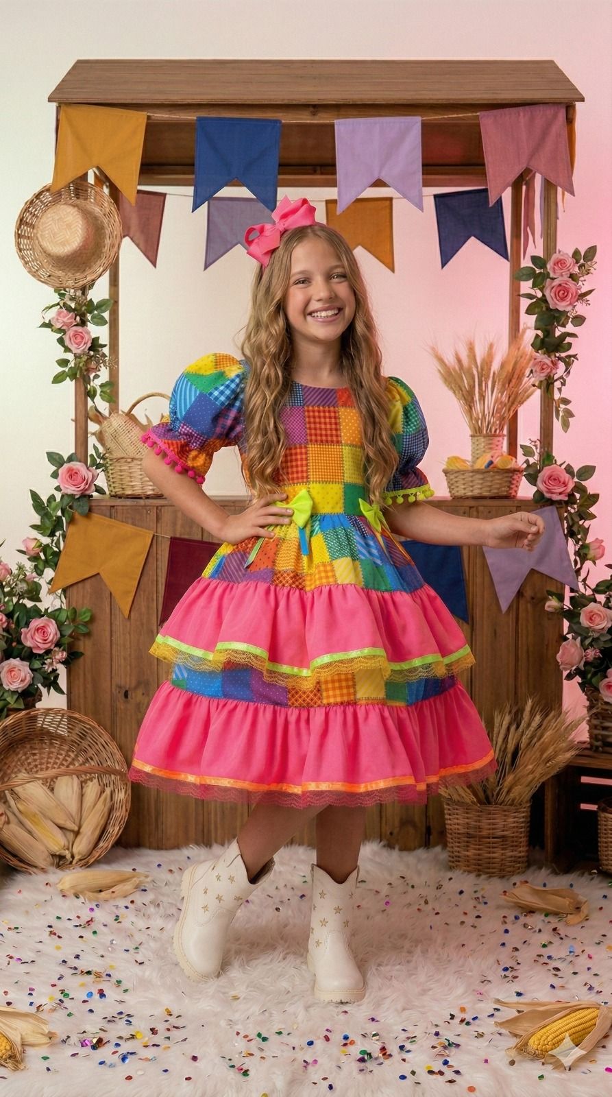 Vestido Junino Banana Club Luxo Rubia - Leveza e Elegância para Meninas | Bebeloo Kids