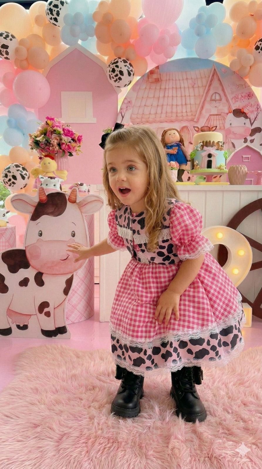 Vestido Junino Banana Club Encanto da Vaquinha - Boiadeira - Leveza e Elegância para Meninas | Bebeloo Kids