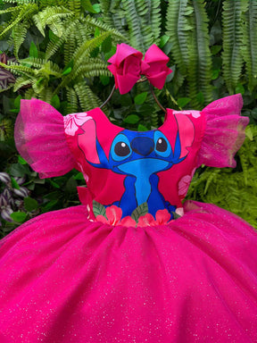 Vestido Tematicos Ysa Kids Lilo Stitch com Led + Saiote - Leveza e Elegância para Meninas | Bebeloo Kids