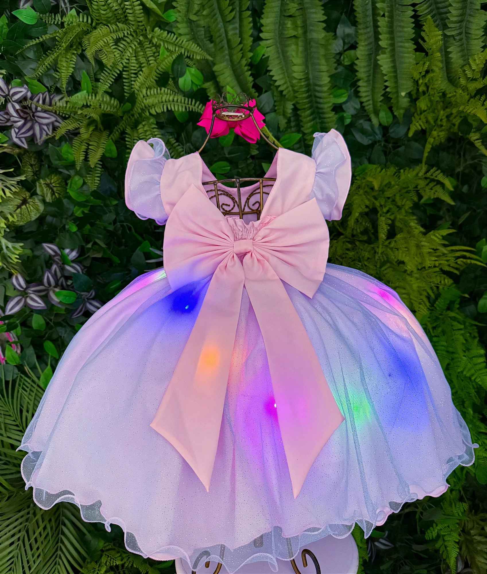 Vestido Tematicos Ysa Kids Lilo Stitch com Led + Saiote - Leveza e Elegância para Meninas | Bebeloo Kids
