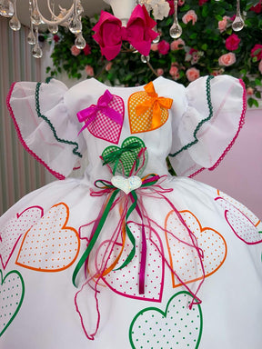 Vestido Marie Junino Luxo Noivinha/Noiva dos Corações - Leveza e Elegância para Meninas | Bebeloo Kids