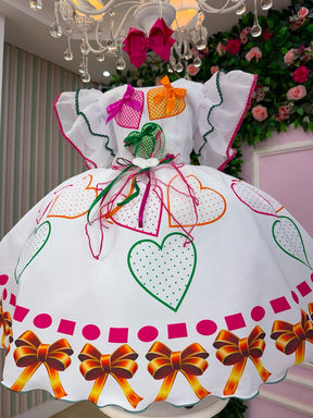 Vestido Marie Junino Luxo Noivinha/Noiva dos Corações - Leveza e Elegância para Meninas | Bebeloo Kids