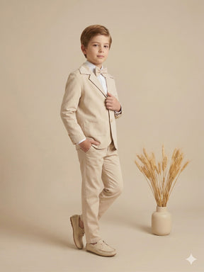 Conjunto Social Miss Cherry Jorge Terno Palha - Estilo Delicado para o Dia a Dia | Bebeloo Kids