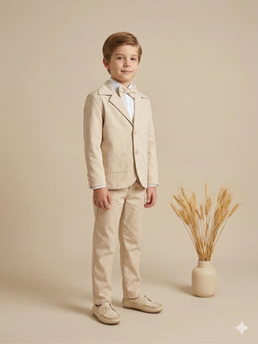 Conjunto Social Miss Cherry Jorge Terno Palha - Estilo Delicado para o Dia a Dia | Bebeloo Kids