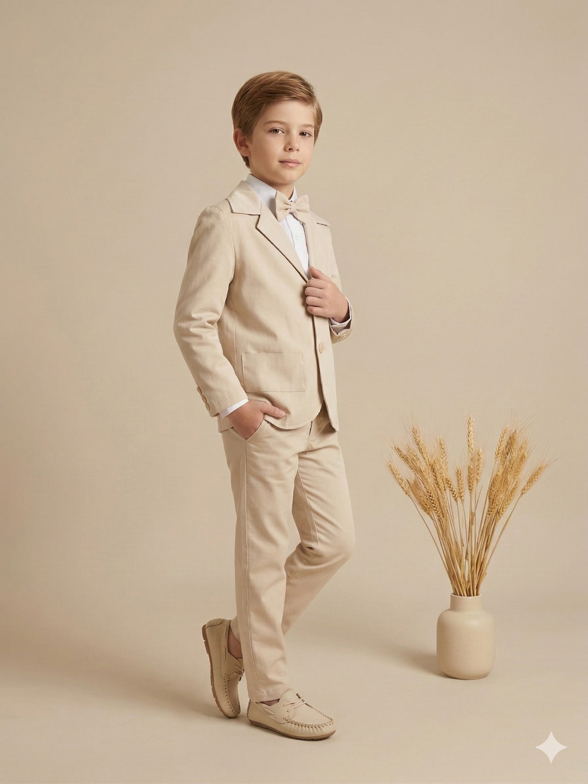 Conjunto Social Miss Cherry Jorge Terno Palha - Estilo Delicado para o Dia a Dia | Bebeloo Kids