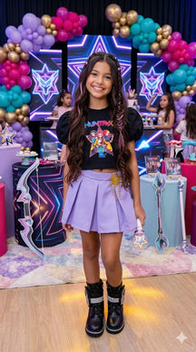 Conjunto Blogueirinha Temático Guerreiras do K-Pop - Estilo Delicado para o Dia a Dia | Bebeloo Kids