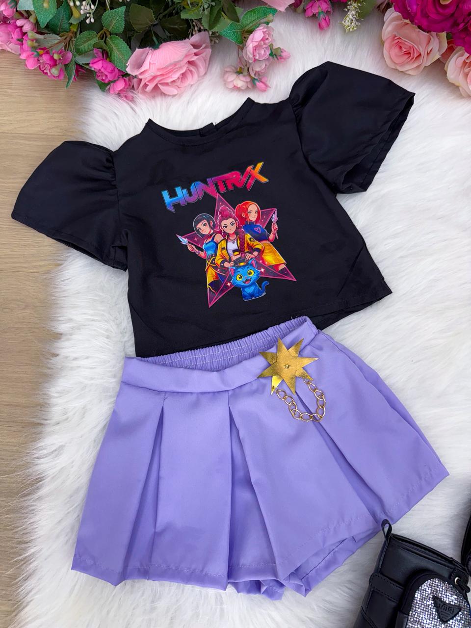Conjunto Blogueirinha Temático Guerreiras do K-Pop - Estilo Delicado para o Dia a Dia | Bebeloo Kids