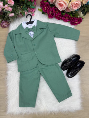 Conjunto Social Miss Cherry Terno Pedro Verde - Estilo Delicado para o Dia a Dia | Bebeloo Kids