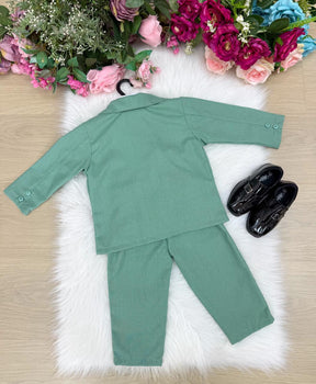 Conjunto Social Miss Cherry Terno Pedro Verde - Estilo Delicado para o Dia a Dia | Bebeloo Kids