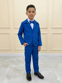 Conjunto Social Miss Cherry Jorge Terno Azul Royal - Estilo Delicado para o Dia a Dia | Bebeloo Kids