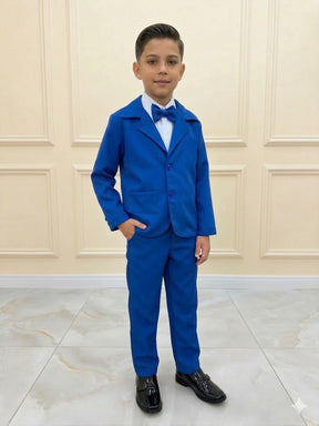 Conjunto Social Miss Cherry Jorge Terno Azul Royal - Estilo Delicado para o Dia a Dia | Bebeloo Kids