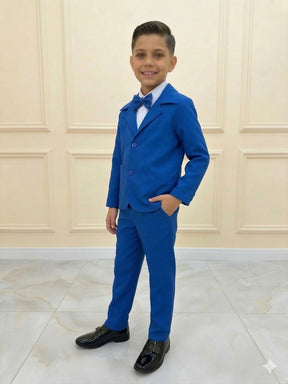 Conjunto Social Miss Cherry Jorge Terno Azul Royal - Estilo Delicado para o Dia a Dia | Bebeloo Kids