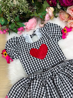 Conjunto Junino Banana Club Luxo Luana Preto - Estilo Delicado para o Dia a Dia | Bebeloo Kids