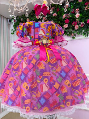 Vestido Marie Junino Luxo Luz da Fogueira - Leveza e Elegância para Meninas | Bebeloo Kids