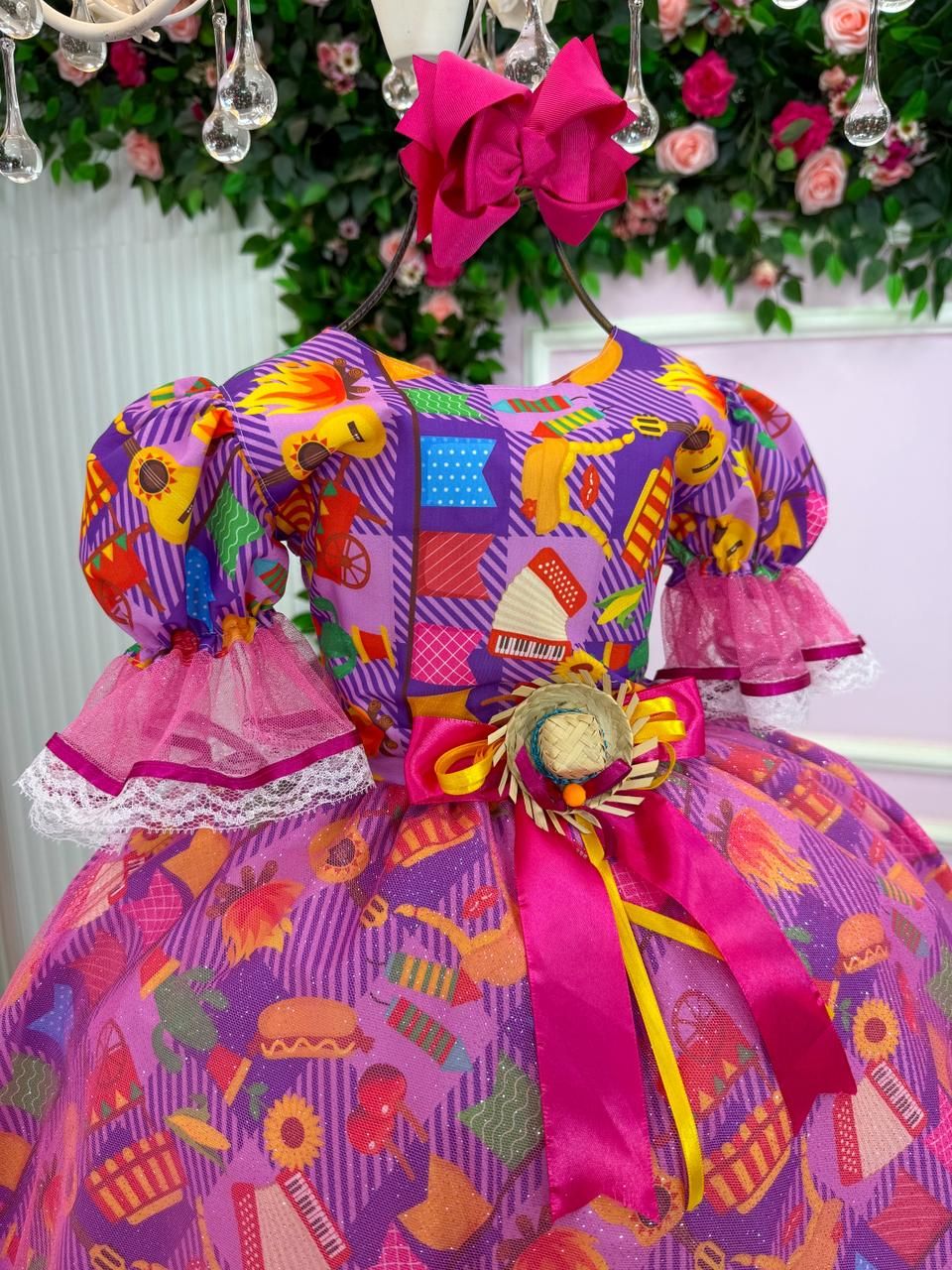 Vestido Marie Junino Luxo Luz da Fogueira - Leveza e Elegância para Meninas | Bebeloo Kids