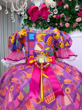 Vestido Marie Junino Luxo Luz da Fogueira - Leveza e Elegância para Meninas | Bebeloo Kids