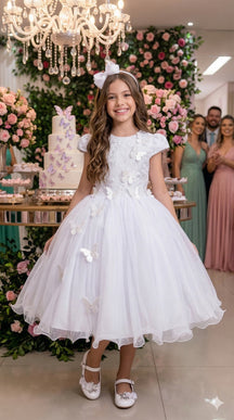 Vestido Juvenil - Midi Vila Lele Sabrina Branco (VESTJMDSBRNCO)