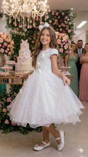 Vestido Juvenil - Midi Vila Lele Sabrina Branco (VESTJMDSBRNCO)