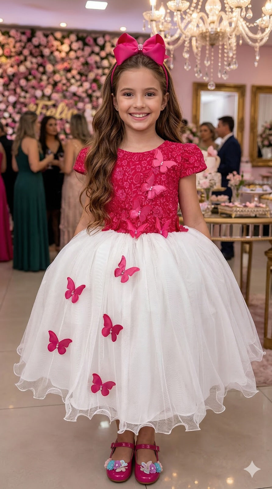 Vestido Juvenil - Midi Vila Lele Sabrina Pink e Off - Leveza e Elegância para Meninas | Bebeloo Kids
