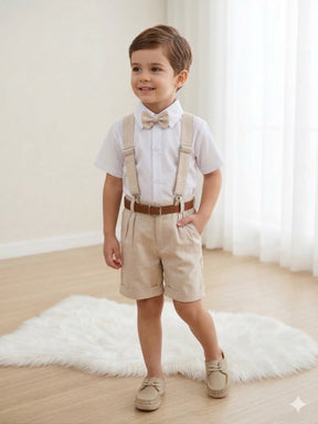 Conjunto Miss Cherry Social Linho Shorts Gustavo Modelo 2 - Estilo Delicado para o Dia a Dia | Bebeloo Kids