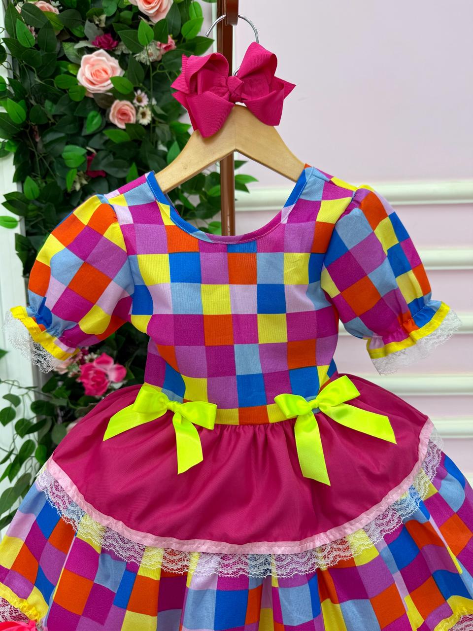 Vestido Junino Mimadine Luxo Amora - Leveza e Elegância para Meninas | Bebeloo Kids
