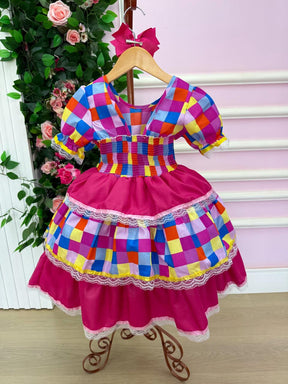 Vestido Junino Mimadine Luxo Amora - Leveza e Elegância para Meninas | Bebeloo Kids