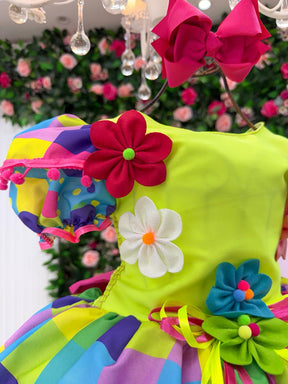 Vestido Marie Junino Luxo Arraia da Aquarela - Leveza e Elegância para Meninas | Bebeloo Kids