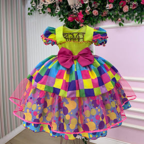Vestido Marie Junino Luxo Arraia da Aquarela - Leveza e Elegância para Meninas | Bebeloo Kids