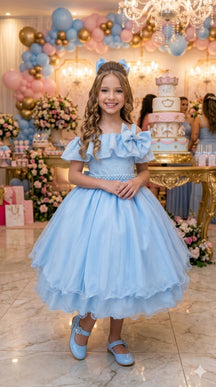 Vestido Bella Child Martina Azul Bebe - Leveza e Elegância para Meninas | Bebeloo Kids