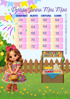 Vestido Mini Miss Junino Sertão Animado Pink - Leveza e Elegância para Meninas | Bebeloo Kids
