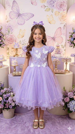 Vestido Marie Jardim Encantado Mel Lilás (VESTMRYKDSJRDENCTLILAS)
