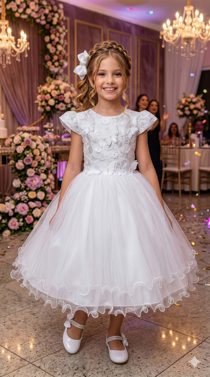 Vestido Marie Jardim Encantado Mel Branco (VESTMRYKDSJRDENCTBRN)