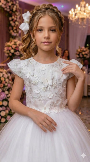 Vestido Marie Jardim Encantado Mel Branco (VESTMRYKDSJRDENCTBRN)