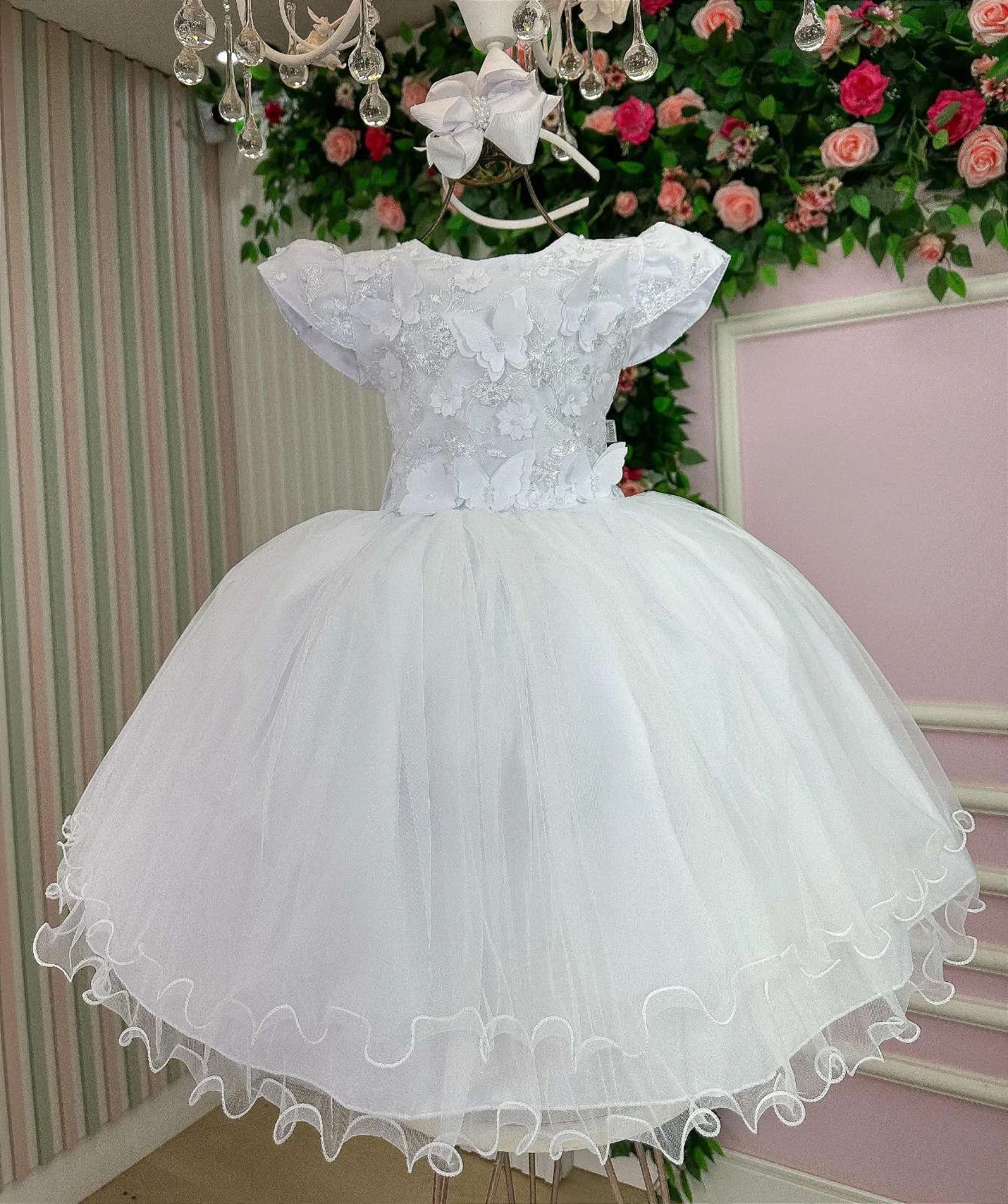 Vestido Marie Jardim Encantado Mel Branco (VESTMRYKDSJRDENCTBRN)